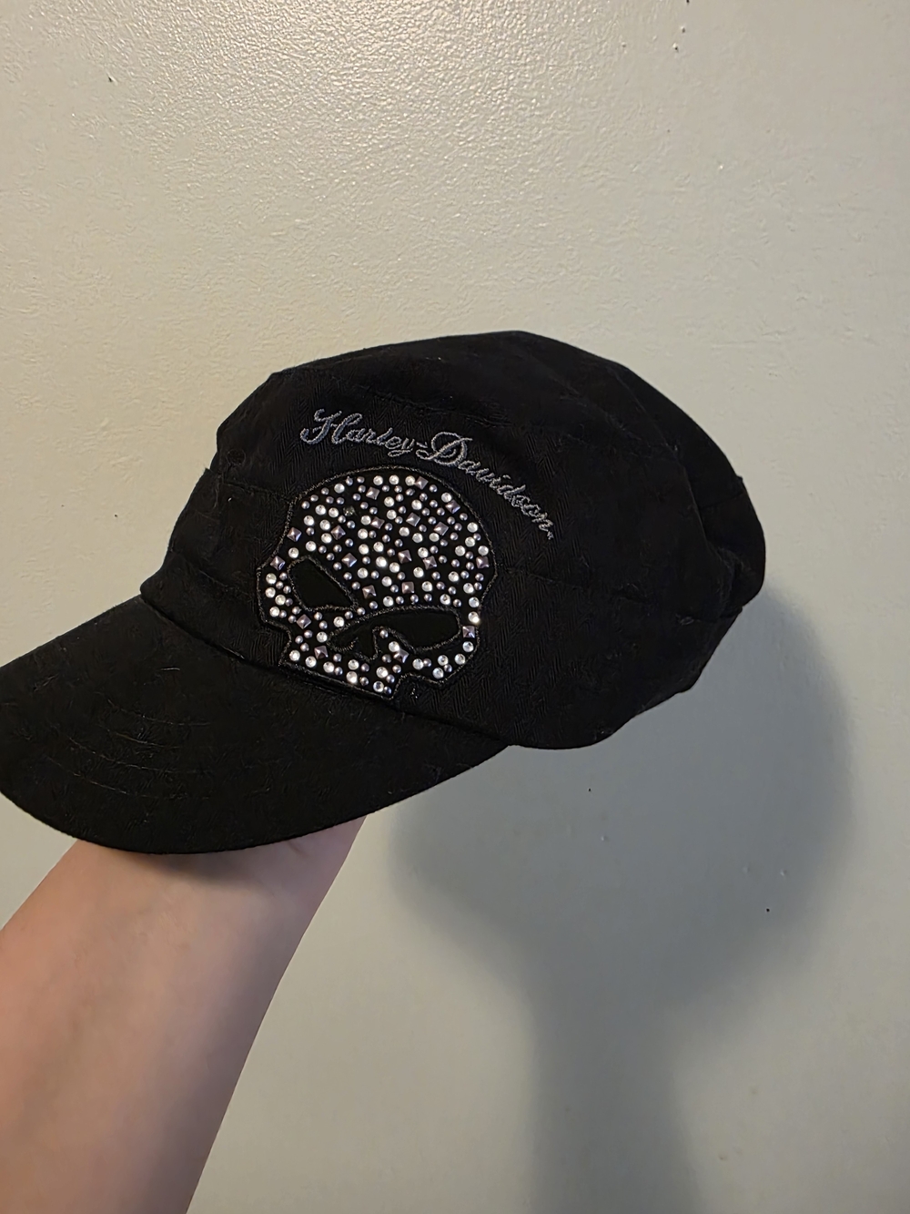 Harley-Davidson Black Studded Skull Cap